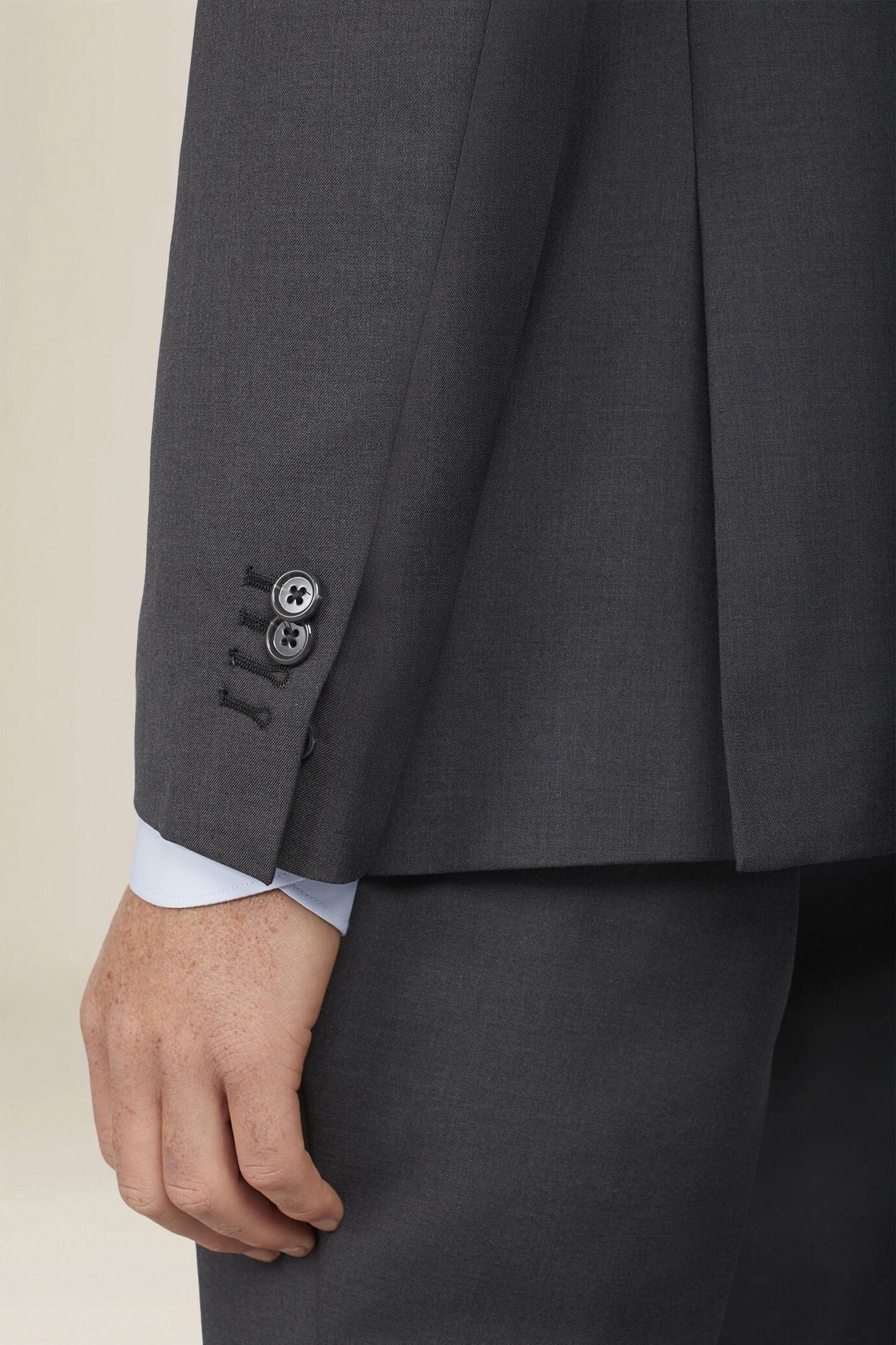 Abito monopetto uomo mix size dk grey image number 3